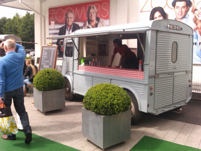 Als foodtruck bij Piet Zoomers